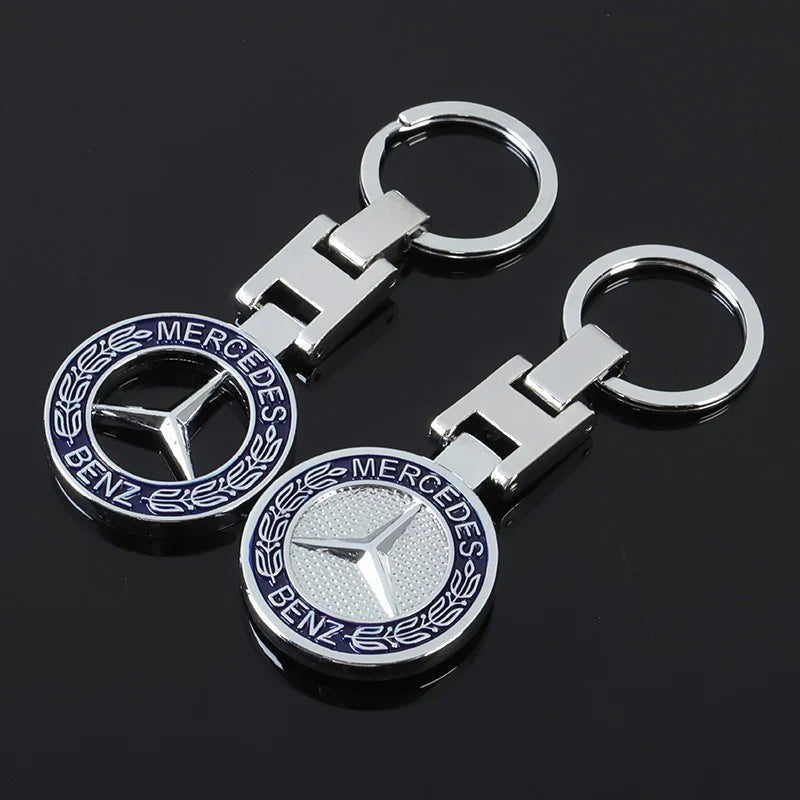 Metal Car Logo Emblem Badge Keyring Keychain For Mercedes Benz AMG GLE GLS CLA CLE GLC CLS GLA