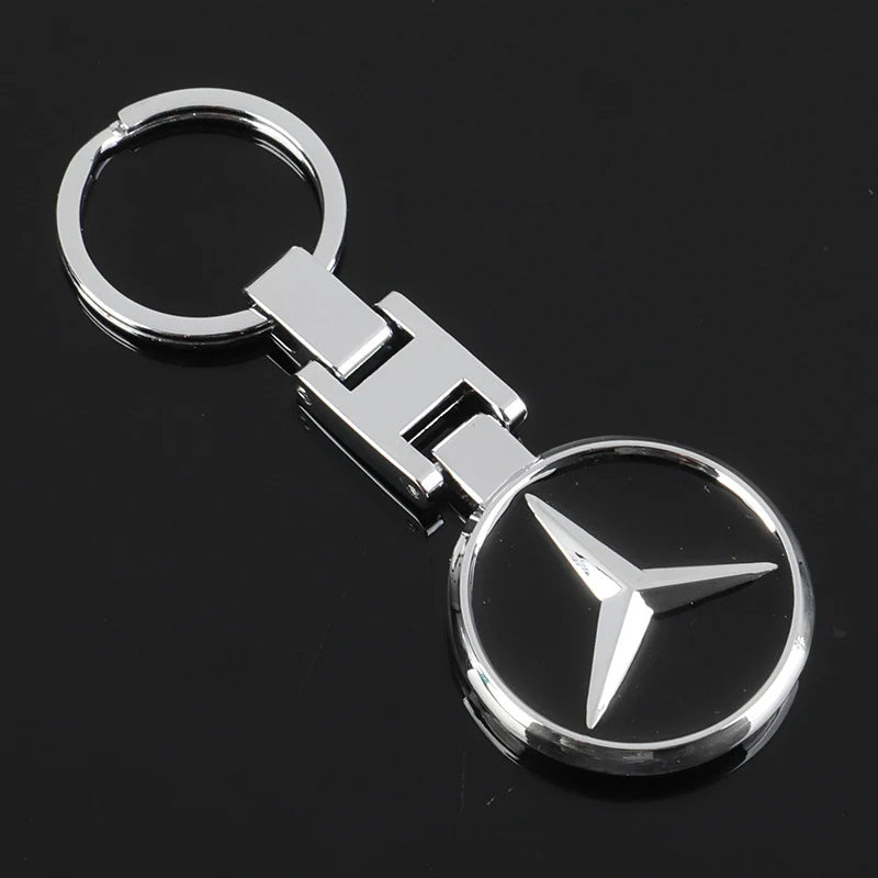 Metal Car Logo Emblem Badge Keyring Keychain For Mercedes Benz AMG GLE GLS CLA CLE GLC CLS GLA