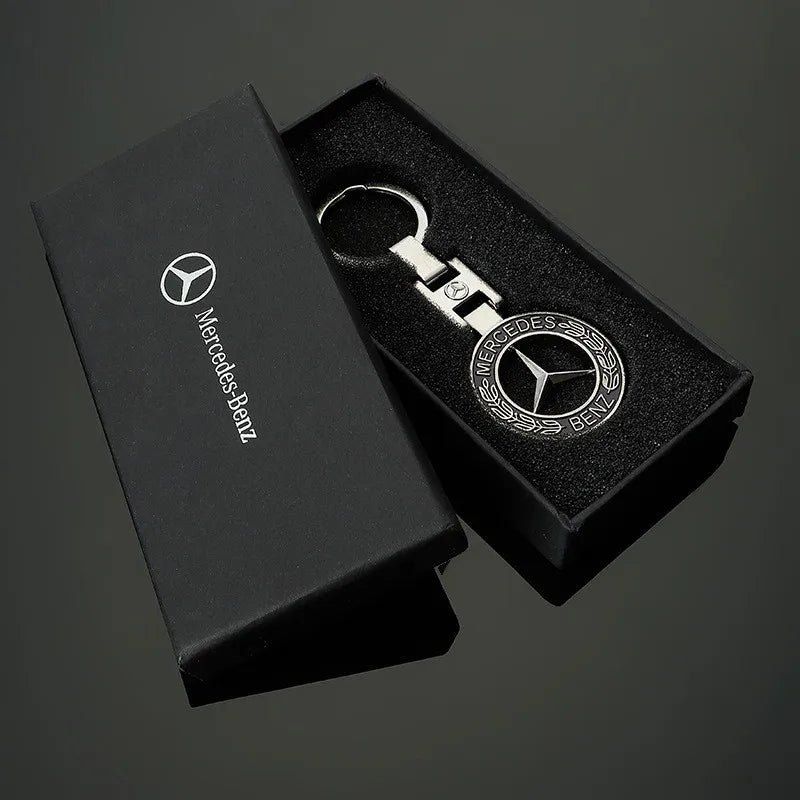 Metal Car Logo Emblem Badge Keyring Keychain For Mercedes Benz AMG GLE GLS CLA CLE GLC CLS GLA