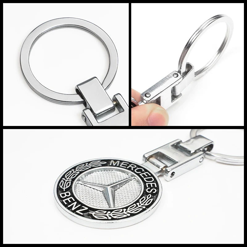 Metal Car Logo Emblem Badge Keyring Keychain For Mercedes Benz AMG GLE GLS CLA CLE GLC CLS GLA