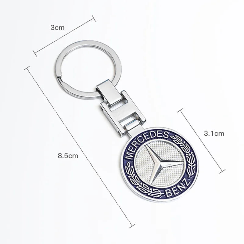 Metal Car Logo Emblem Badge Keyring Keychain For Mercedes Benz AMG GLE GLS CLA CLE GLC CLS GLA