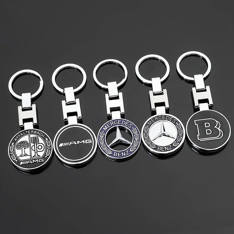 Metal Car Logo Emblem Badge Keyring Keychain For Mercedes Benz AMG GLE GLS CLA CLE GLC CLS GLA